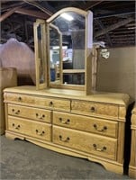 (U) Blackhawk Furniture Dresser with Mirror 67” x