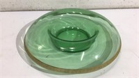 Rolled Depression Glass Bowl M16D