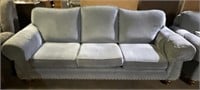 (U) Charles Schneider Blue Couch 94” x 38” x 39”