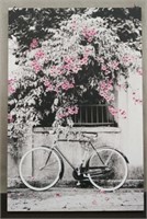 Printed Canvas Photo - Bicycle/Flowering Tree