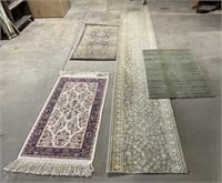 (Q) 4 Vintage Area Rugs Various Sizes