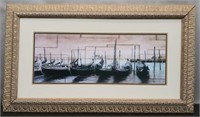 Framed Photo Print on Board - Boats