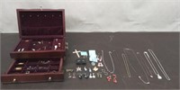 Jewelry Box w/ Earrings, Necklaces, Rings