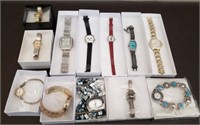Lot of 12 Fashion Watches. Working & Non Working