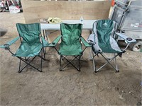 3 folding lawn chairs