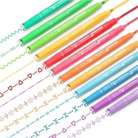 NEW! AOROKI 12 Colored Curve Highlighter Pen Set,