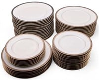 Lot: Mikasa Plates - Ebony Circle & Regency Crest.