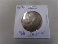 1968 1/2 dollar 40% silver