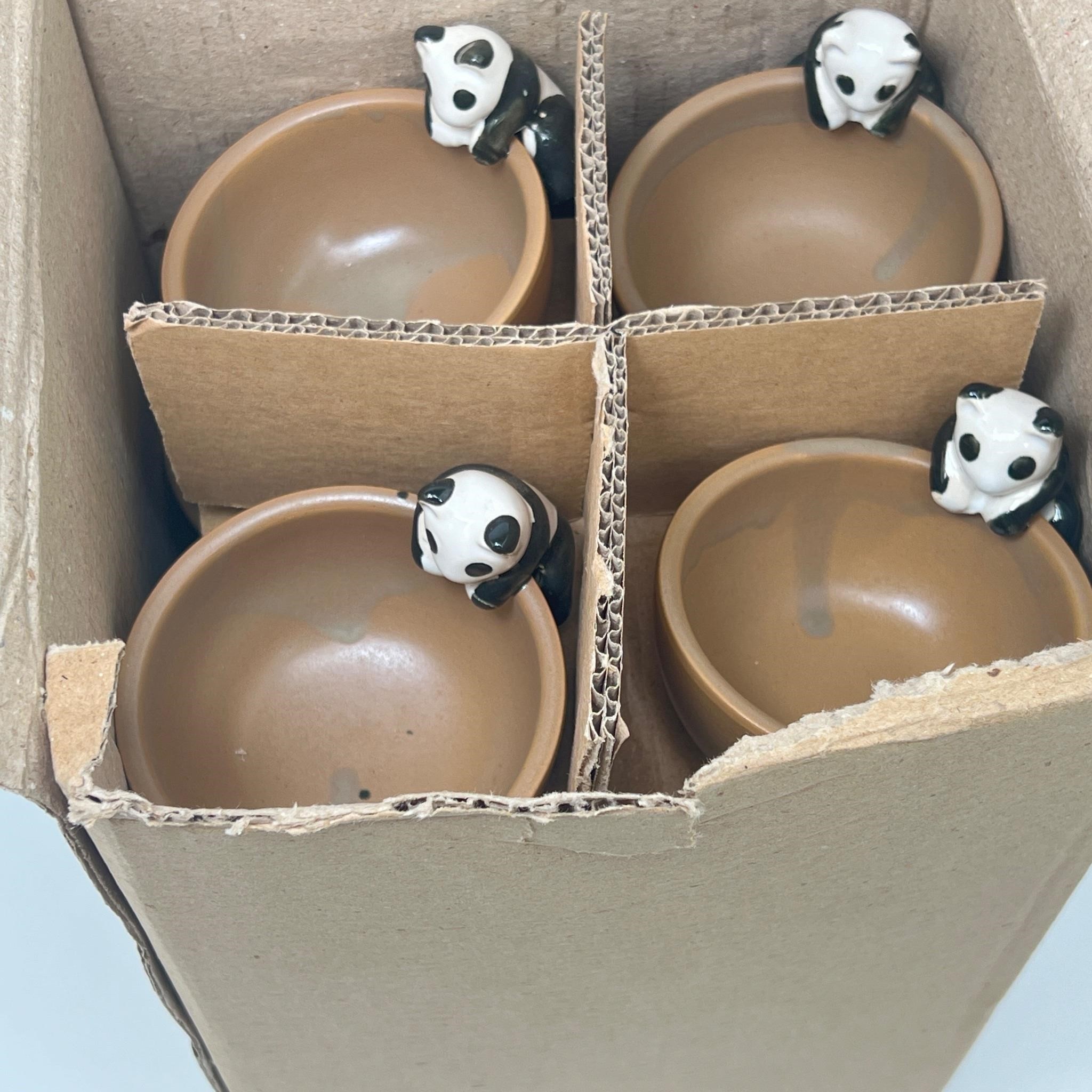 20 Panda Pottery Trinket Bowls - Small