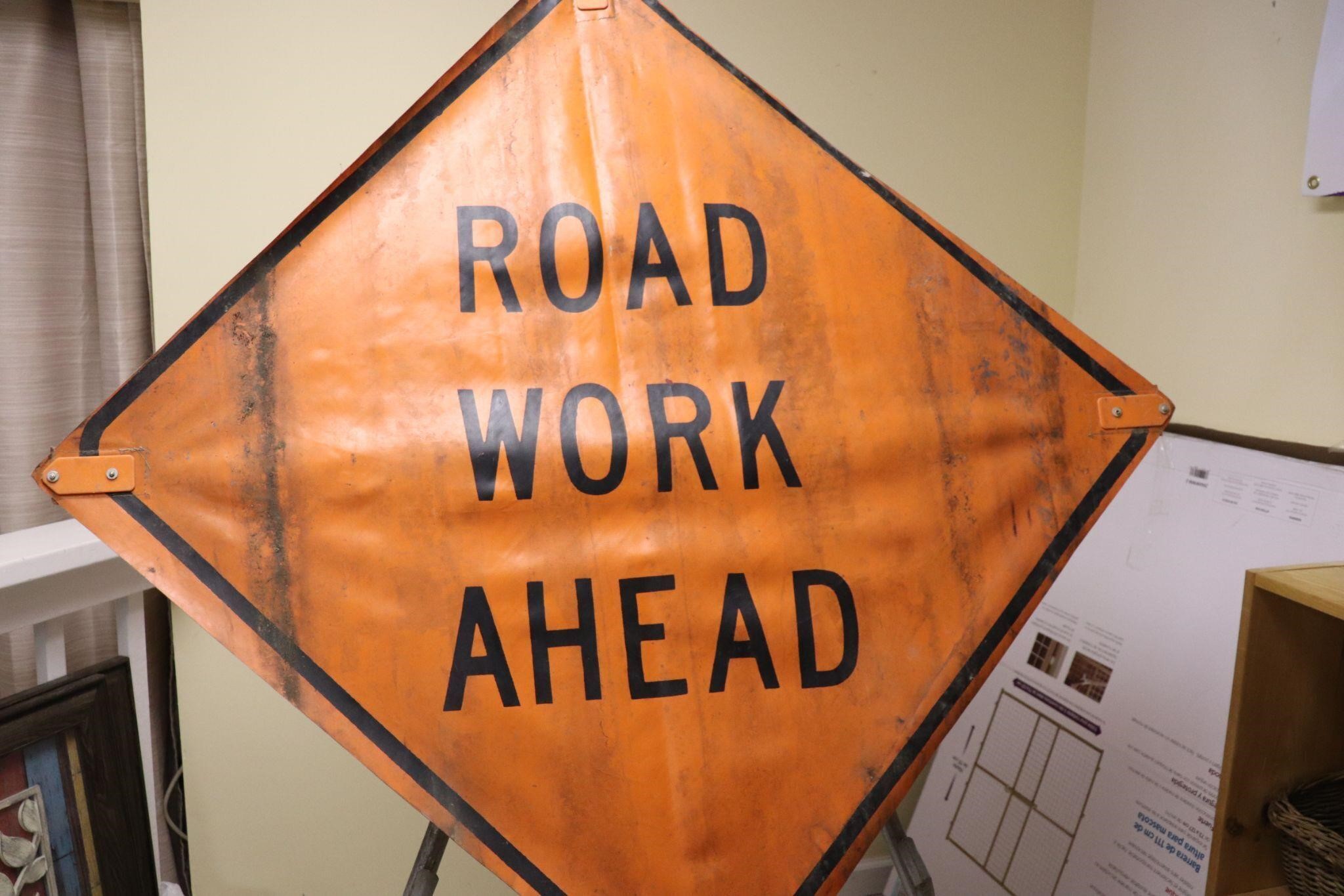 Road Work Sign with Tripod