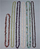 (6) Stone Beaded Necklaces