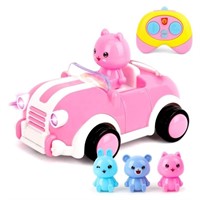 NEW! 2 Pack-Remote Control Cartoon Cars (Pink &