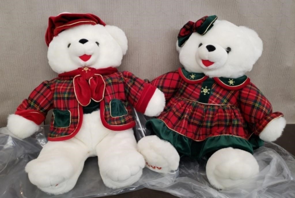 Pair of Snowflake Teddies & Purple Cape