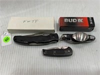 LOT OF KNIVES - NRA, NWTF & BUD K