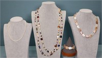 (3) Cultured Pearl Necklaces + Bracelet