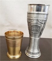 Frieling Zinn 94% Tin Decorative Pilsner Cup &