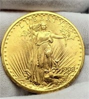 1908 $20 Gold St. Gaudens Unc.