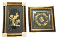 Asian Dragon & Peacock Art Pictures