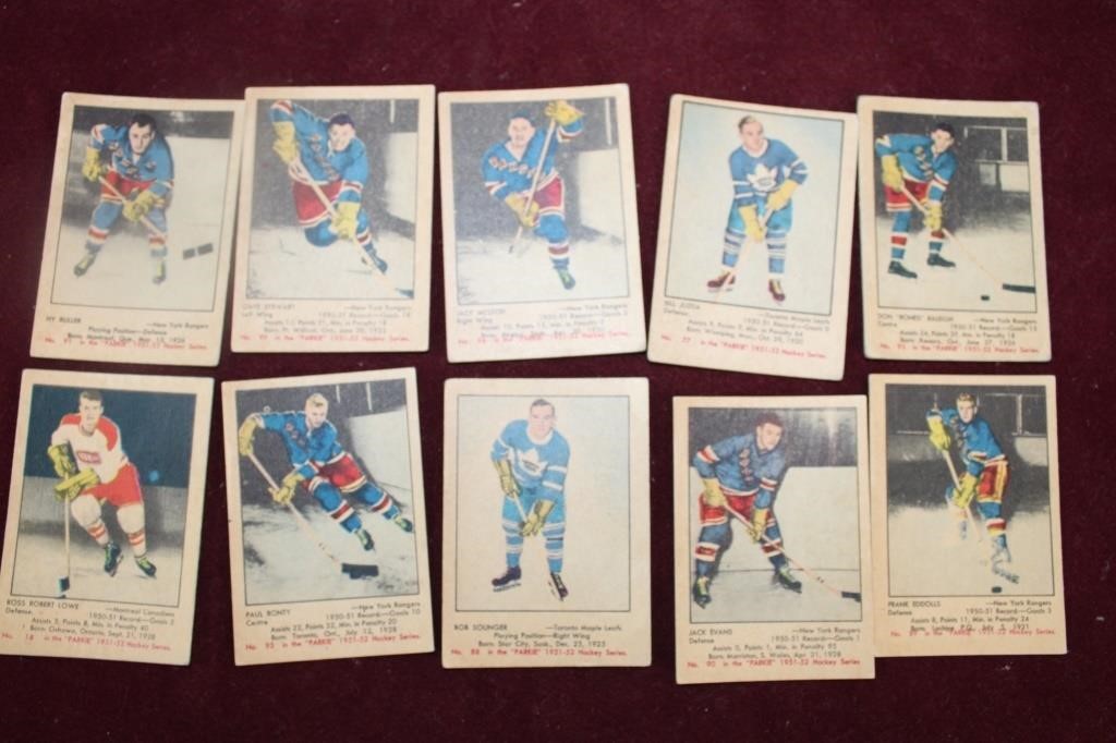 1951- 52 Parkie Hockey Series Card Collection
