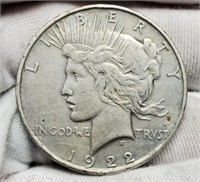 1922-D Peace Silver Dollar VF