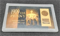 Display w/ 1909 VDB Cent w/ History