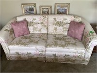 Couch with throw pillows