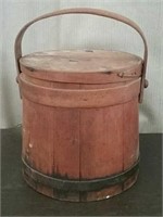 10" Wood Barrel With Lid