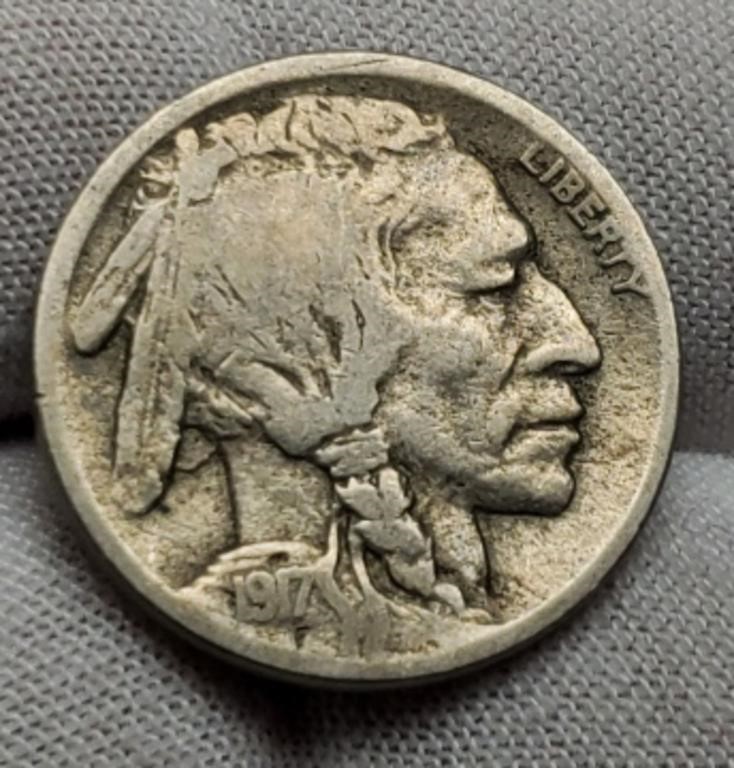 1917-D Buffalo Nickel F