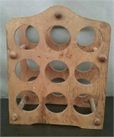 Wood Wine Rack, Holds 9 Bottles, Approx. 14
