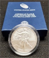 2014-W Silver Eagle w/ Mint Case & COA Gem BU
