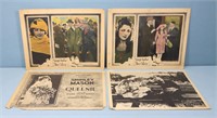 (4) 1920's Silent Film Movie Theater Lobby Cards