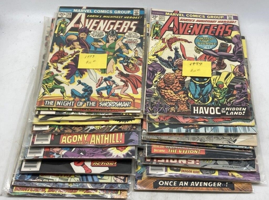 (J) 25 Bronze Age Marvel The Avengers Comics