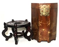 Asian Storage Box with Dragon Motif & Brass
