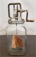 Vintage Glass Jar Butter Churn