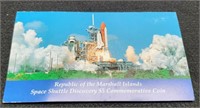 1988 $5 Comm. Space Shuttle Discovery Coin w/