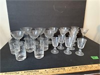 Lot of Cornflower glasses