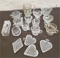 Lot of Vintage Glassware. Cups, Sugar Bowls & More