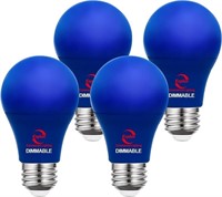 Lot of 2 A19 Blue LED Light Bulbs, Greenand Red ,