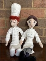 Disney Ratatouille Alfredo & Collette Chef Plush