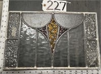 10 5/8 x 18 1/4Leaded Stained Glass Window