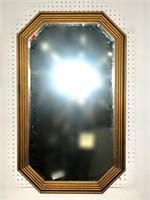 Gilt Framed Octagonal Beveled Mirror