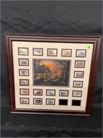 COMPLETE SET OF NWTF STAMPS WITH FRAME THAT FITS