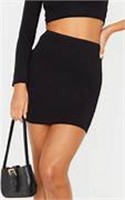 Suade Stretch Black Mini Skirt. Size: Small