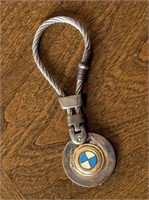 BMW 18K Gold & Sterling Key Chain Fob