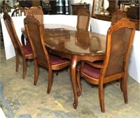 Formal Dining Set- Table with Two Leaves &