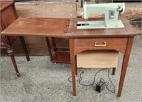 Vintage Sears Kenmore Sewing Machine in Cabinet