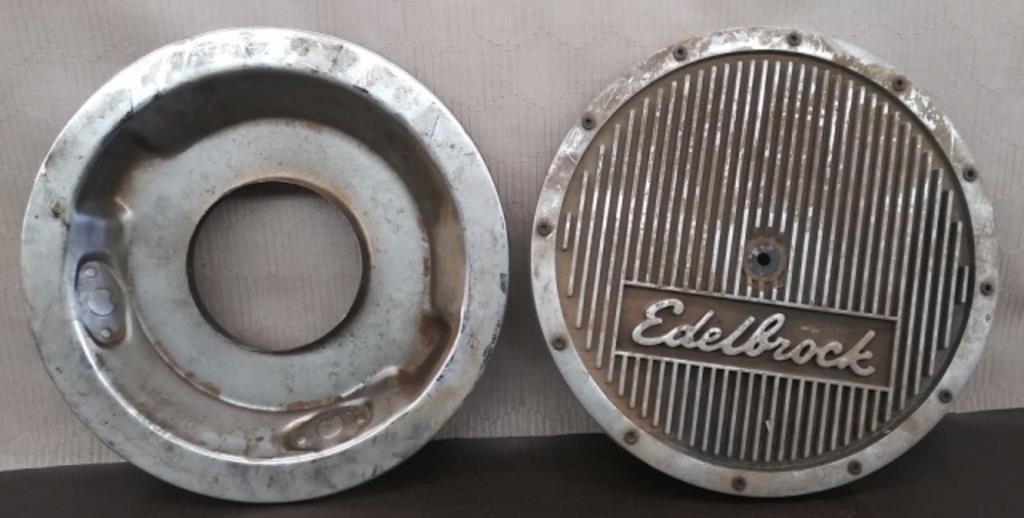 Vintage Edelbrock Air Cleaner Parts 14"