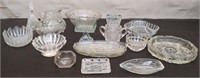 Box 17 Pieces Glassware-Bell, Bowls, Ash Trays