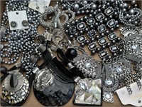 Silver & Bling Chunky Costume Jewelry Lot