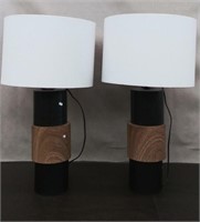 Pair Table Lamps approx 28" - work